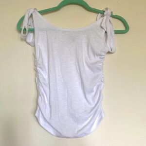 Rouched Tie Shoulder Tank Top